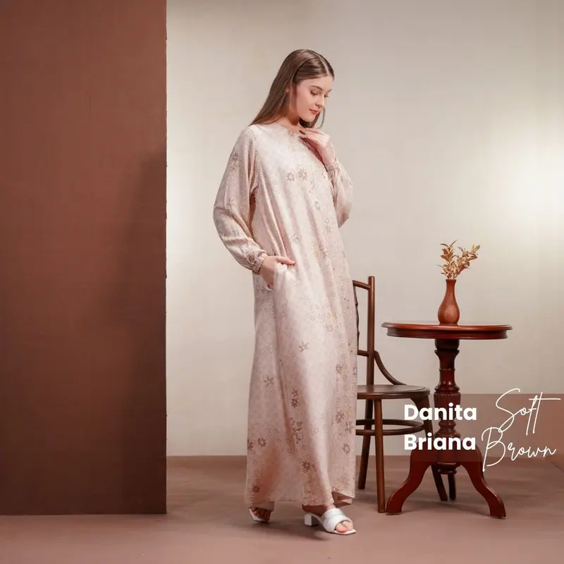 Oriana Homewear Daster Panjang Busui Danita Briana I Daster Gamis Adem Hijab Friendly 8
