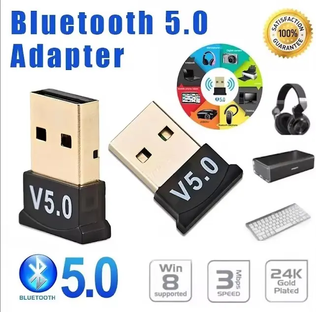 【FYP】Wireless USB Dongle Bluetooth 5.0 Mini USB Adapter Transmitter Receiver Audio for Computer PC Laptop Printer Speaker