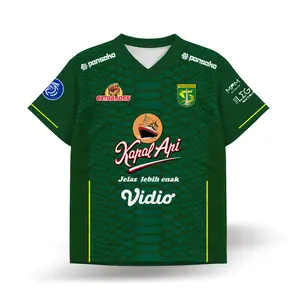Jersey Sport Bola Persebaya Surabaya Home121 Gratis Request Nama Dan Nomor Punggung Bahan Dryfit Milano