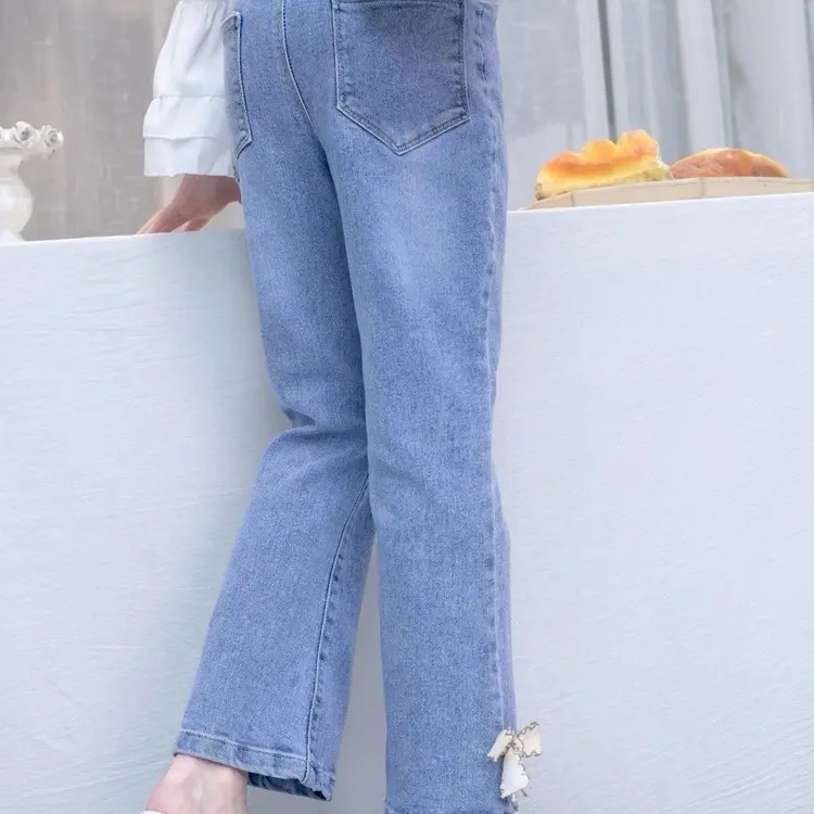 Celana Jeans Cutbray Anak Perempuan Import Model Jubrai Mutiara Usia 1-10 Tahun 7