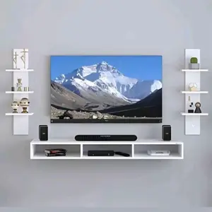 Ambalan Meja TV & Dinding Aestetik Furnitur Kayu Premium Desain Modern untuk Ruang Tamu