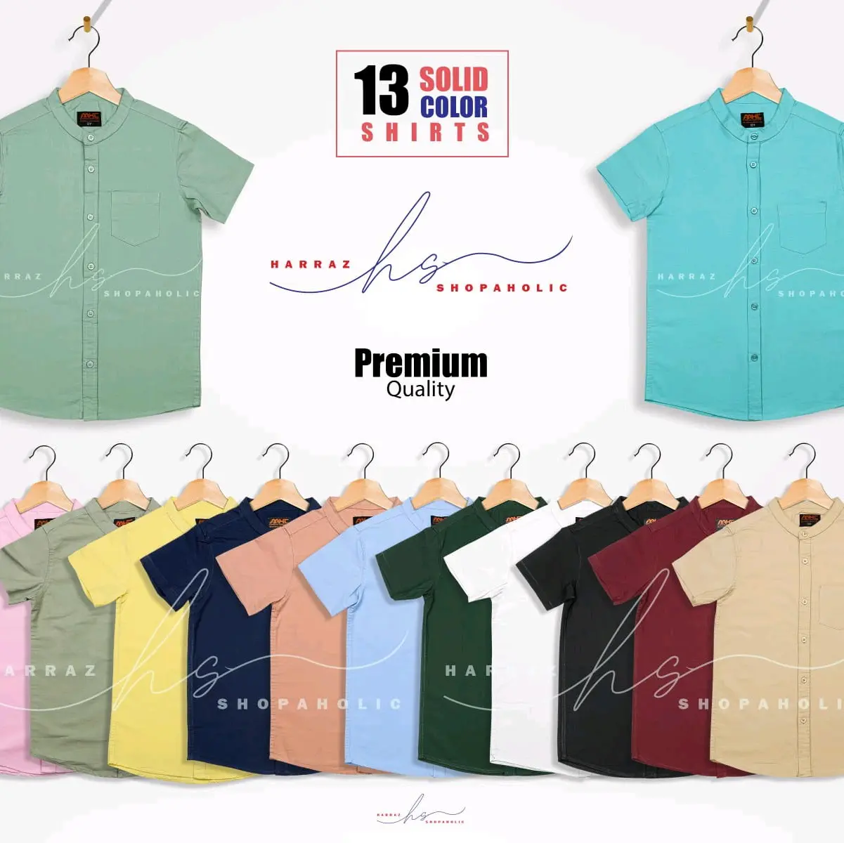 Kemeja Budak Plain Shirts (2 Tahun-20 Tahun)
