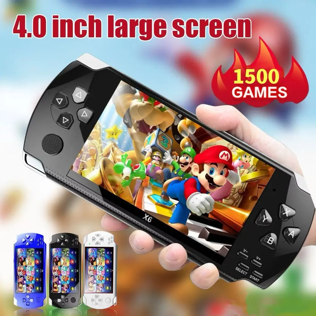 【Local delivery】4.3'' X6 Consoles 8GB Handheld PSP Game Console Player Built-in 1000 Games