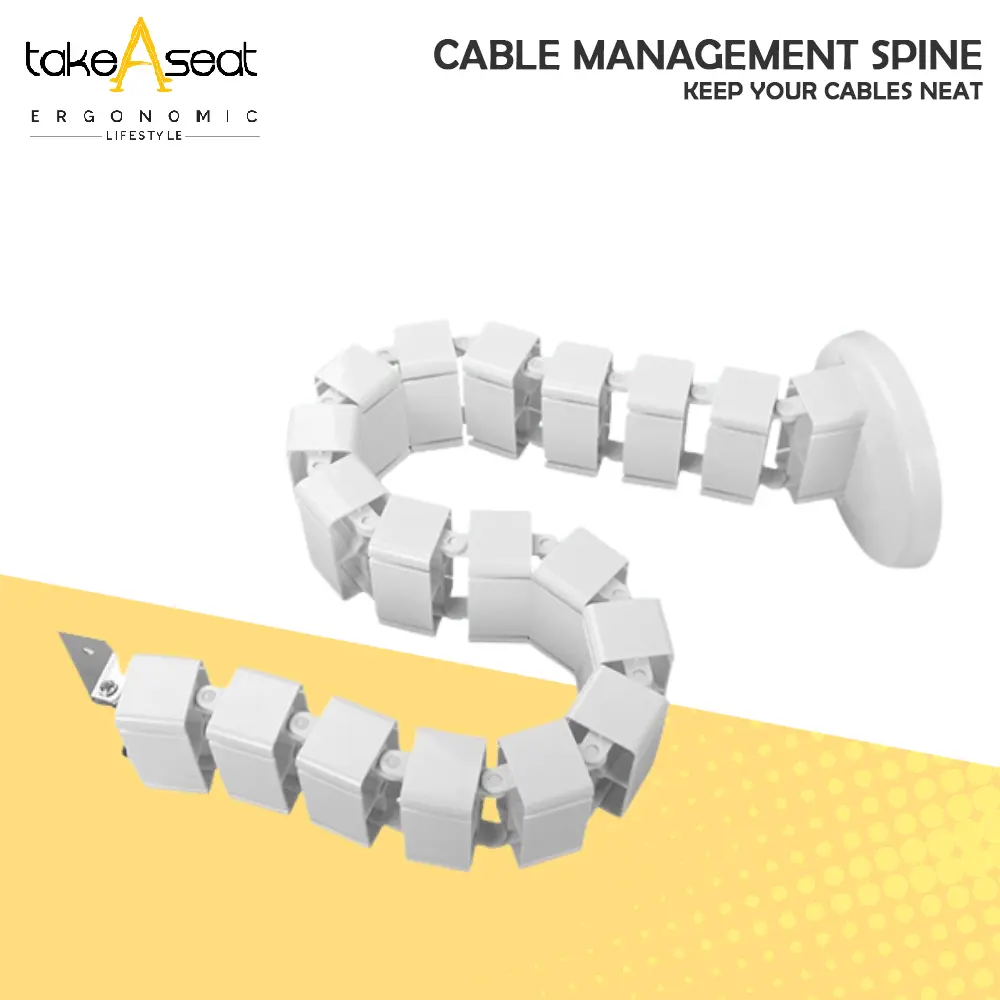 TakeAseat Squarish Cable Management Spine | Cable Management For Standing Desk | Wires Organizer
