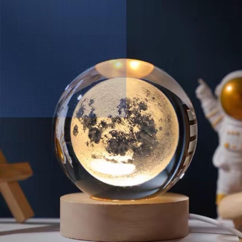 Lampu tidur bulan hiasan kamar tidur LED cocok untuk kamar tidur 4