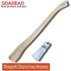 Kampak Baja  Super Tajam Gagang Kayu - Kapak Belah Kayu Besar - Prekol Kecil Tukang Kayu Kulitas Terjamin