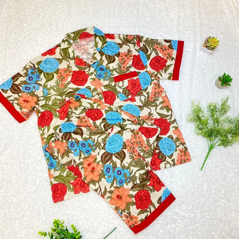 Nardita Sleepwear AULIA SET PIYAMA WANITA PAJAMAS SETELAN BAJU TIDUR RAYON PREMIUM natal one set piyama rayon 4