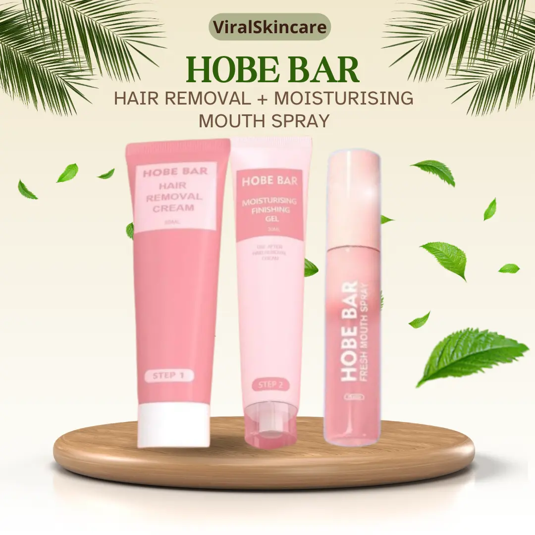 HOBE BAR Gentle Hair Removal + Fresh Mouth Spray Probiotic Oral Spray Peach Mint