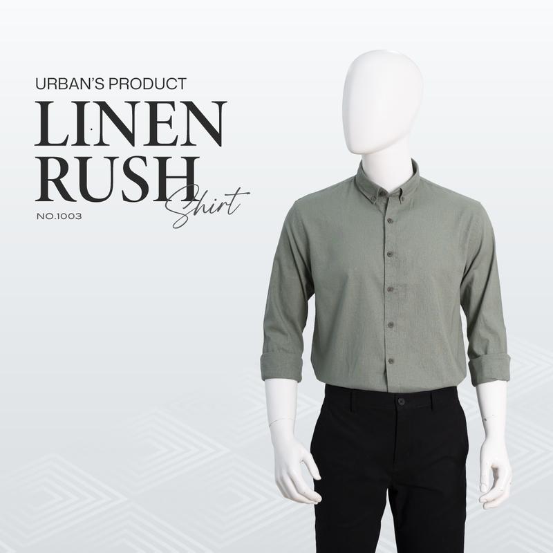 Áo sơ mi đũi nam URBAN Menswear Shirt vải linen mặc nhẹ, thoáng mát, thấm hút mồ hôi NO 1003/1004, có màu trắng, đi làm, đi học áo hè nam đẹp