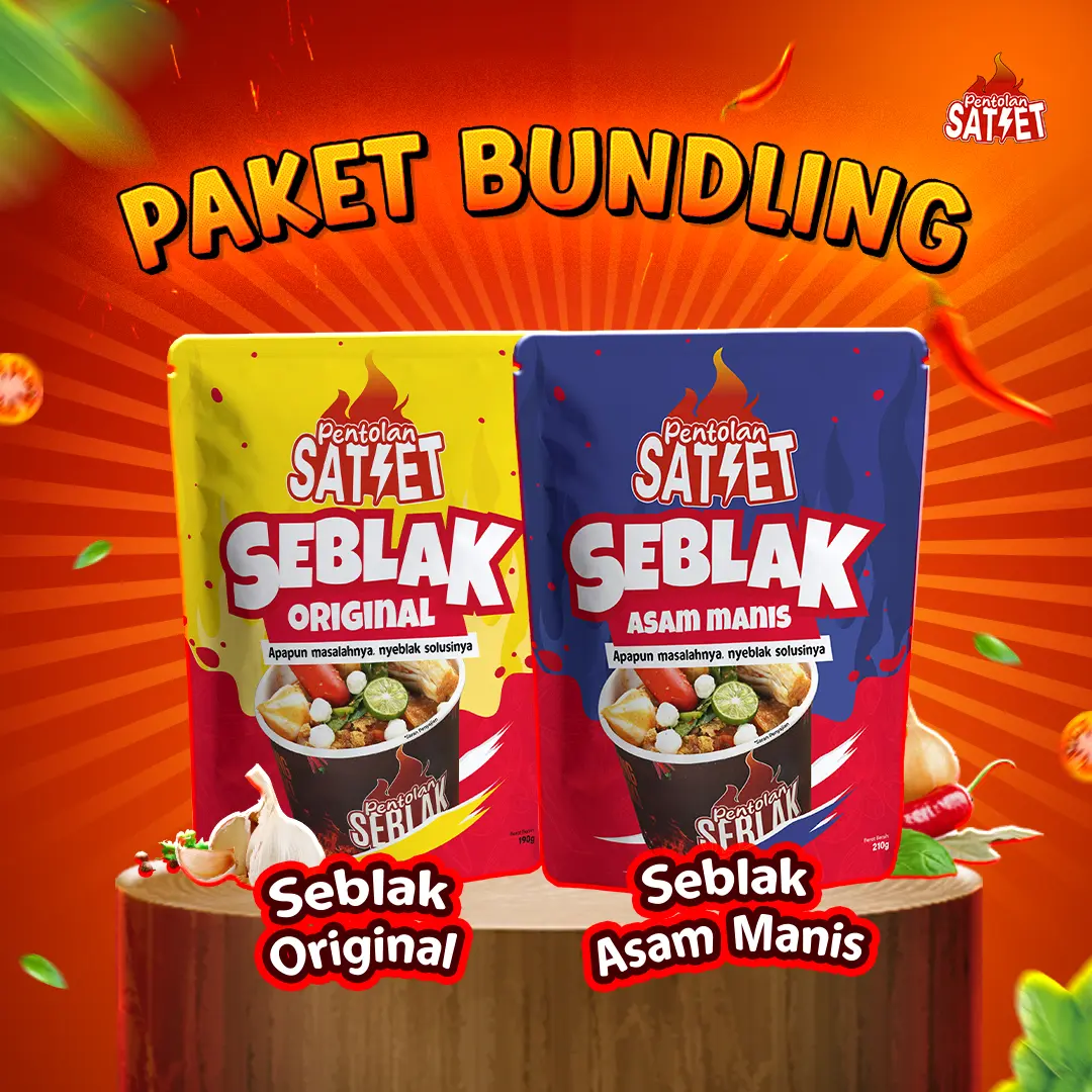 Pentolan Satset - Paket Bundling Seblak Original dan Asam Manis