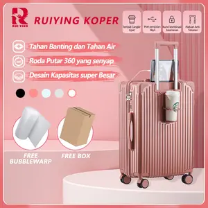 【RUIYING KOPER】A916 PLUS koper murah tahan air rose gold luggage, koper import berkualitas tinggi dan cocok untuk perjalanan kalangan mana pun tetap terlihat elegan ,koper murah 18,20,22,24,26inch, koper mini traveling aman untuk bagasi dan kabin. inch