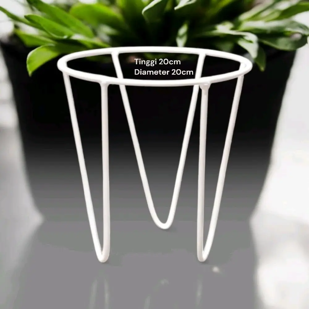 standing pot / rak pot bunga tinggi 20cm+ diameter 17 cm