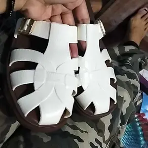 Sandal Slop Jelly Import Wanita Slip On Flat Karet Sepatu Sendal Kerja Hitam Putih Murah Polos 062-X1