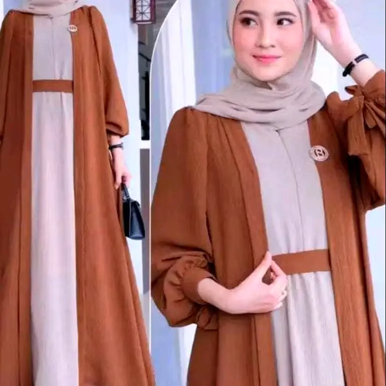 (NEW ABAYA) TRECYA ABAYA 2 IN 1 INNER OUTER CRINKLE TERBARU//ABAYA HARI RAYA//ABAYA KONDANGAN//ABAYA REUNIAN