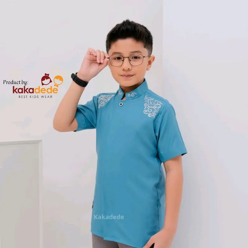 koko anak - koko narendra - koko kakadede - koko burgundy - baju muslim anak laki-laki - koko bordir Setelan 4