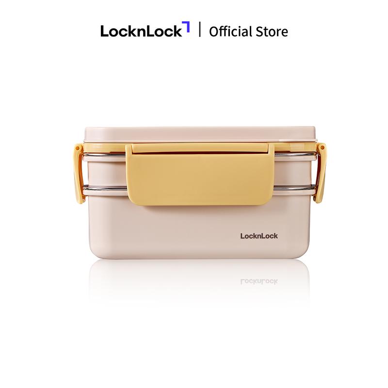 [NEW] Hộp cơm Inox 2 tầng LocknLock LCB500 STS 2Tier (KHÔNG GIỮ NHIỆT), thép không gỉ 304 - 1.6L có chia ngăn