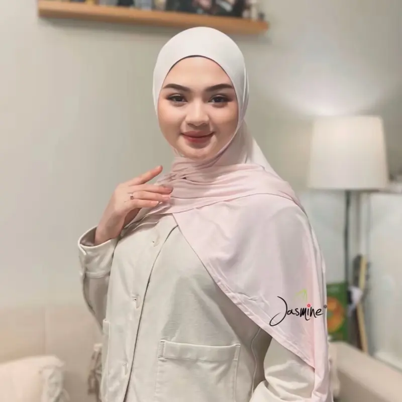 Jilbab Instan Belakang Oval Bahan Cotton Rayon Merk Jasmine / Kerudung  Muslim 2