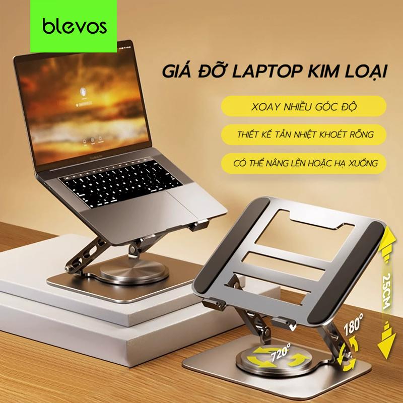  Giá đỡ Laptop chân xoay 360 độ Bleovs Đế tản nhiệt kê laptop Máy tính bảng Ipad hợp kim Thép công thái K21 Macbox 