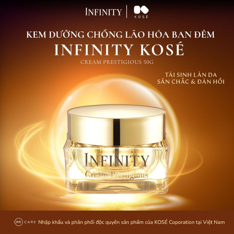Kem Dưỡng Chống Lão Hóa Ban Đêm INFINITY KOSÉ Cream Prestigious Nhật Bản 50g -Tái Sinh Làn Da, Đánh Thức Vẻ Đẹp Săn Chắc & Đàn Hồi!