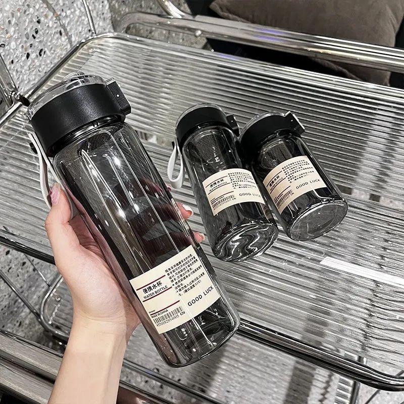  Bình Nhựa Đựng Nước Muji Có Nắp Chống Tràn Và Quai Đeo Silicone Tiện Dụng Bình Nước Muji Trong Suốt Sang Trọng Nắp Bật 