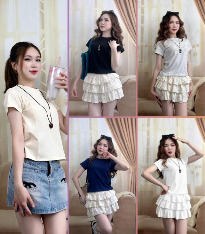 Áo thun babytee trơn KYF - Dáng babytee, Cổ tròn, ngắn tay áo  phông  baby  tee aothun  coctay