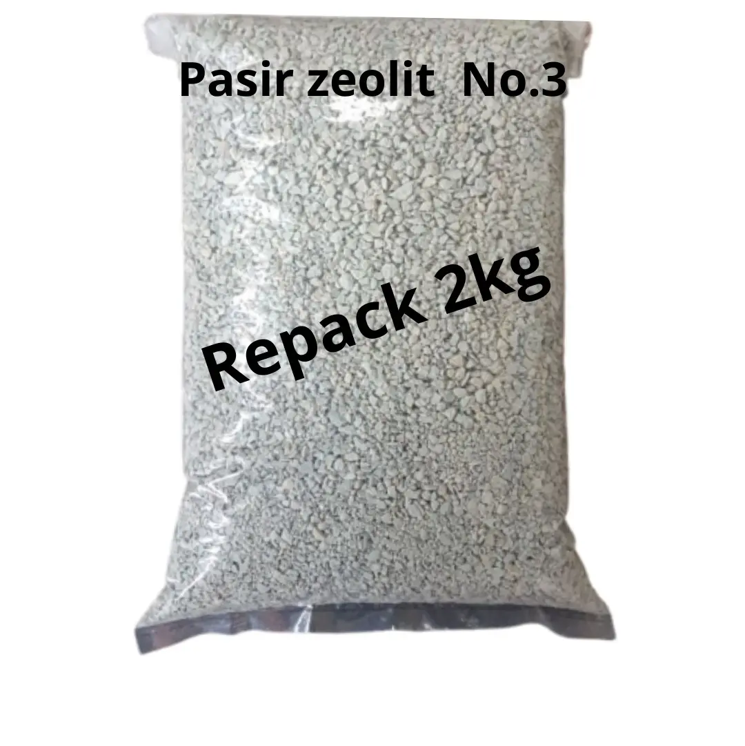pasir zeolit Repack 2kg No. 3 pasir kucing anjing dan hamster