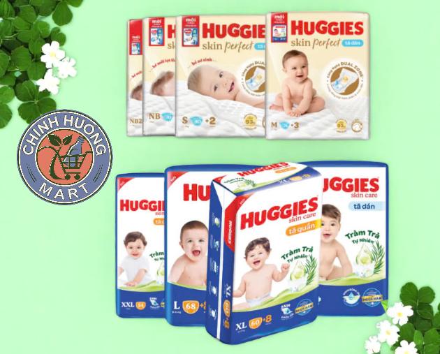  Tã Quần  Tã Dán Huggies Skin Perfect Và Skin Care Kích Thước S M L XL và XXL Rất Tiện Lợi 