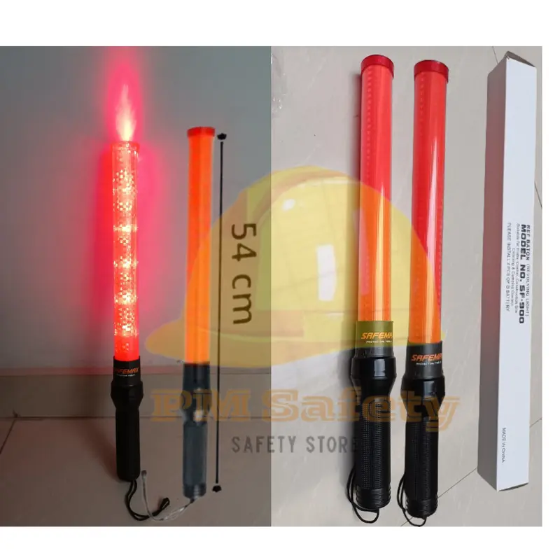 Safemax Lampu Lalu Lintas/ Lampu Parkir/ Lampu Tukang Parkir/ Senter Tukang Parkir/Traffic Baton/Traffic Stick 2 Mode- Coating Tembaga 0