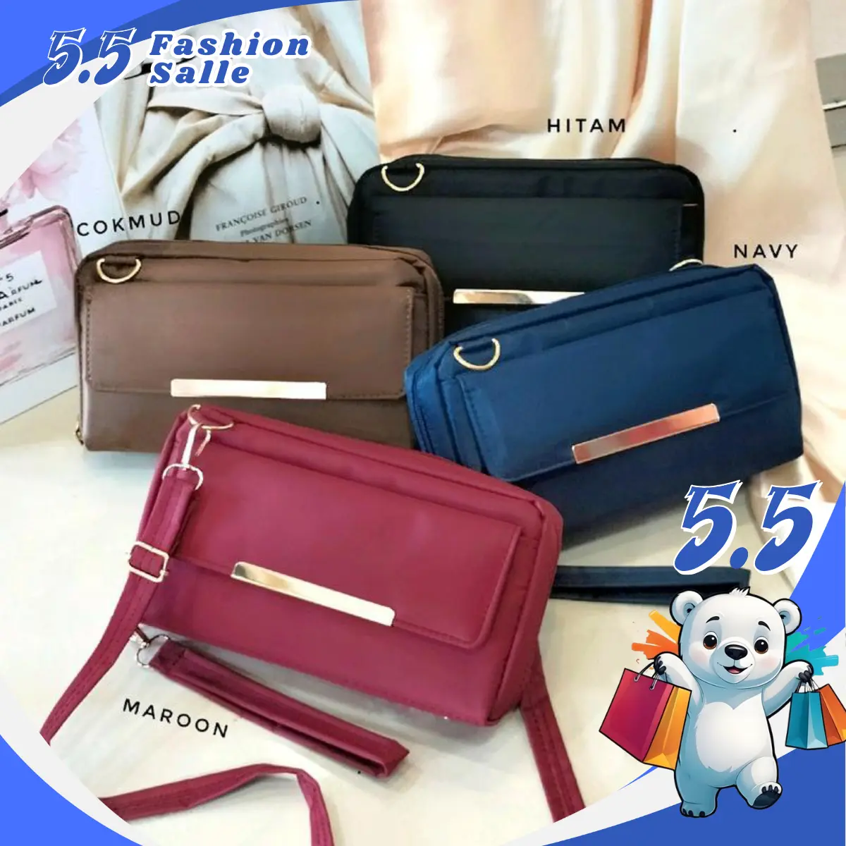 Tas Dompet kartu Selempang Wanita Slingbag |Dreamy.fashion |EP010