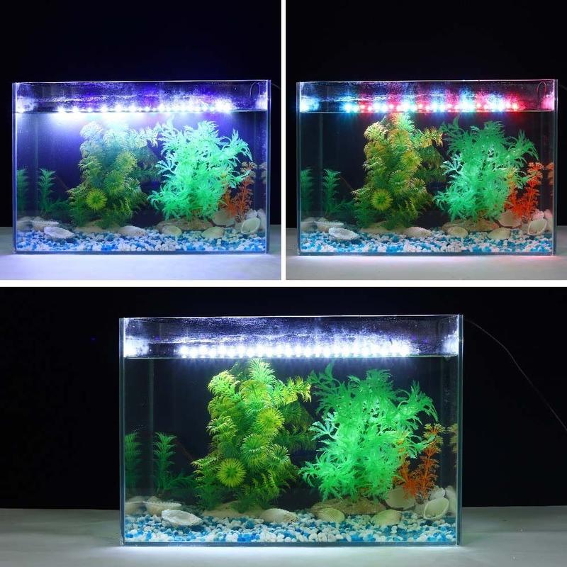 Đèn LED chiếu sáng, PET HOTLE, Chống thấm nước, Phích cắm EU / US, Đèn màu, Thích hợp cho nước ngọt và nước dưới biển, Trang trí, Cây thủy sinh phát triển, Đèn bể cá, Đèn LED bể cá, Đèn bể cá 7