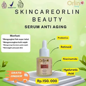 Orlin Beauty Serum Anti Aging dengan Probiotics Retinoid Niacinamide & Asam Hyaluronic Mengangkat Flek Super Tebal Mengencangkan Kulit Wajah