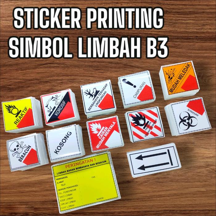 Sticker Label B3 Jual Stiker Penanda Limbah B3 dengan Simbol Sign Label Sticker ...