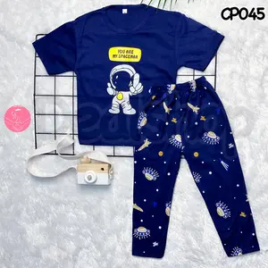 COD Setelan Anak Lengan Pendek Motif Astronot / Setelan Anak Laki-laki / Baju Tidur Anak Cowok Usia 1th-10th CP045
