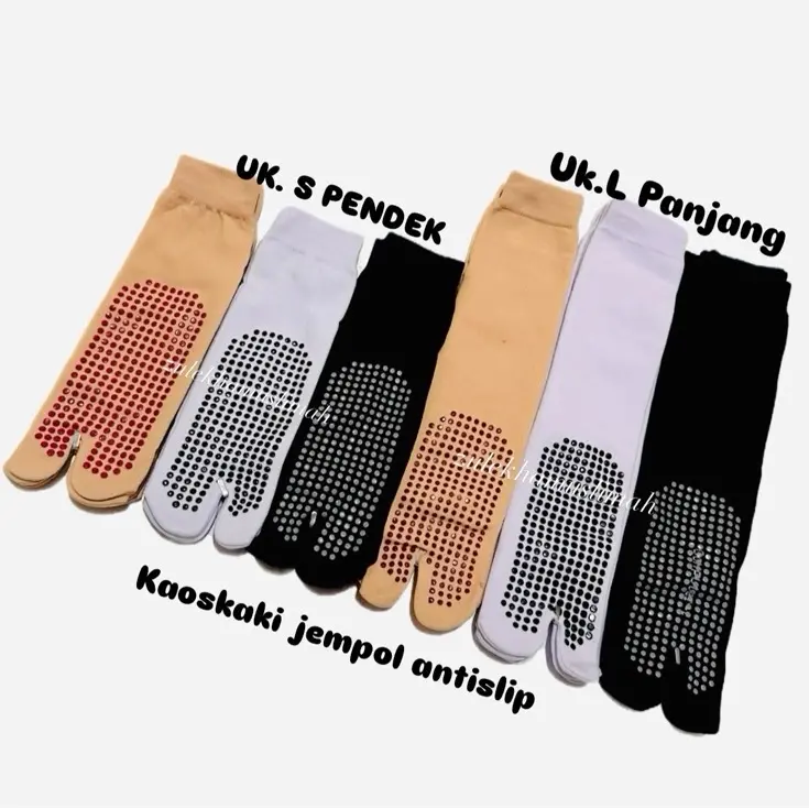 (ECER 1PASANG) Kaoskaki jempol nylon ANTISLIP Dewasa Wanita umroh Muslim
