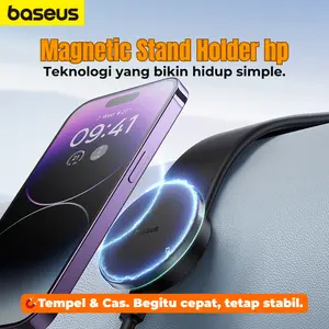Baseus C02 Pro Magnetic Holder hp di Mobil degan Wireless Charger Qi Charging Car Stand Cas Phone Holder Dudukan