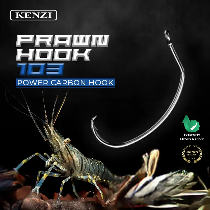 MATA KAIL KENZI PRAWN RING HOOK 103 POWER CARBON EXTREMELY STRONG AND SHARP 0