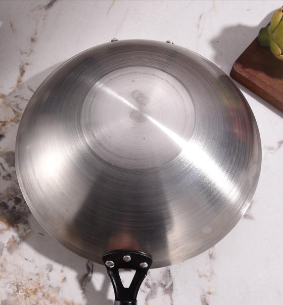 [EXCLUSIVE ISCHAINDYOFC] Texania Wajan Stainless 32cm Anti Lengket Gagang Kayu Solid - Anti Lecet - Tidak Mudah Penyok Diameter 32cm