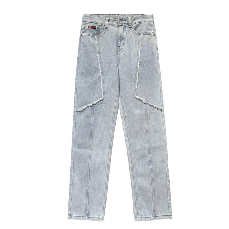 CAROLLA Quần Jean Nam Form suông, ống đứng, ống suông, Jean Baggy, Năng Động, Menswear Pants Kem Có Túi 1