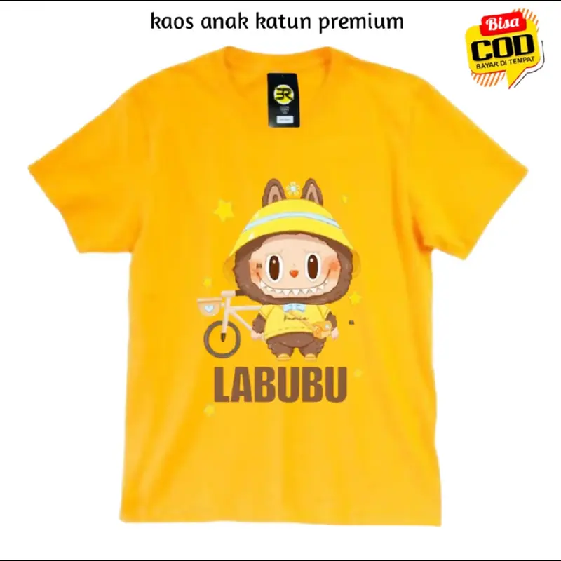 Baju Kaos Labubu Viral Anak Perempuan Laki-laki Premium Lengan Pendek - Kaos Anak Labubu 1