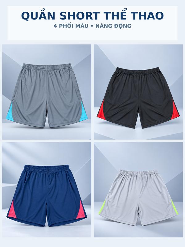 QD - Quần short nam T&G thể thao phối màu, quần đùi lưng thun năng động, thoải mái