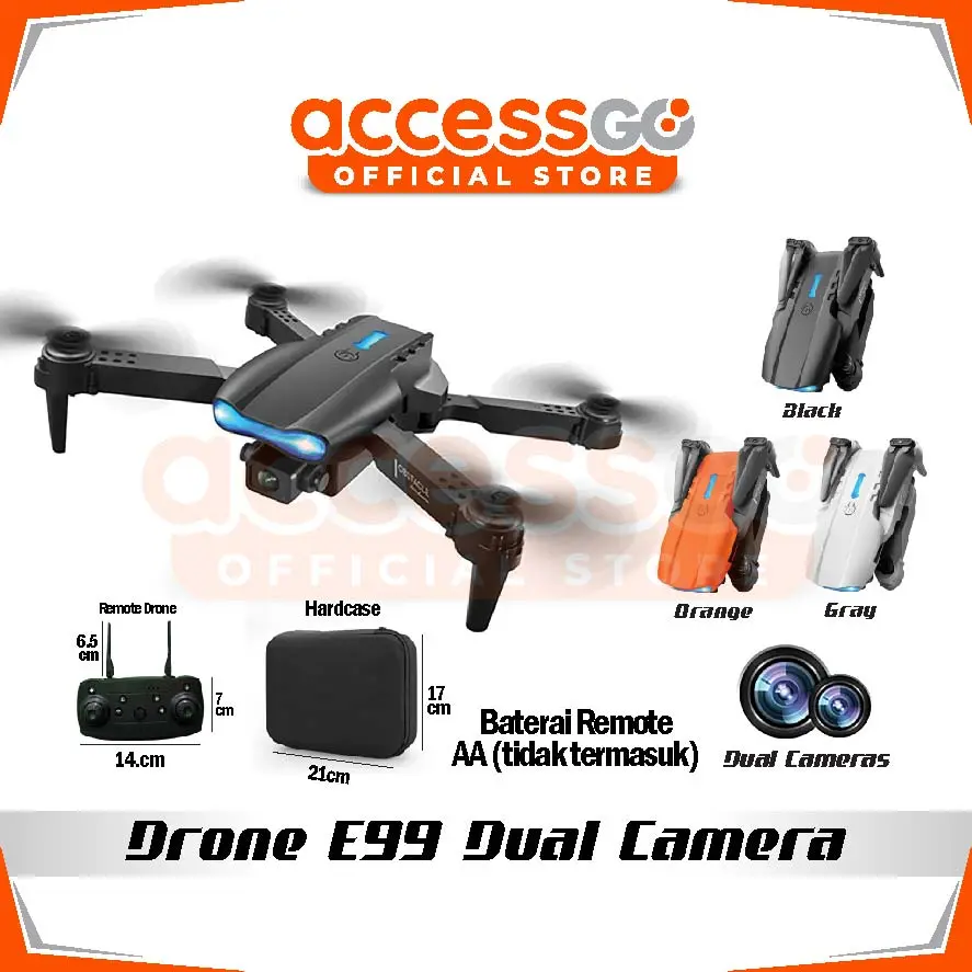 Drone Lipat Foldable Drone E99Pro Dual Cam Untuk Pemula Murah