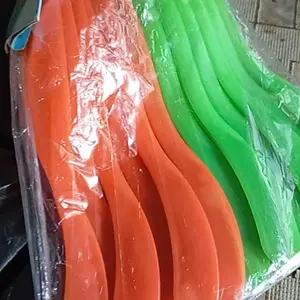 ENTONG WARNA 12pcs 12pc 12 Pc Pcs  1 Lusin Lusinan Centong Pelangi KH Nasi Warna Warni Plastik Tebak Kokoh Anti Lengket Tahan Panas