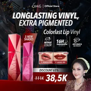 OMG OH MY GLAM Colorlast Lip Vinyl 2.5 g - Transferproof Gloss - Longlasting Stain- Intense Color - Plumpy & Comfortable On Lips - SHEILA DARA'S PICK