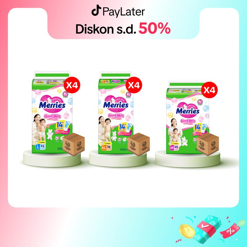[PROMO 4 BALL SUPER JUMBO] Merries Good Skin Carton - Popok Bayi - Shop ...