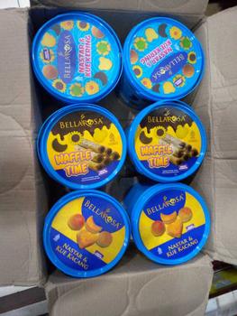 Product Review of (DAPAT 1DUS ISI 6TOPLES MIX) Bellarosa Nastar & Kue Kering cookies -Bellarosa nastar&kue kacang-Bellarosa Waffle Time( 1 Dus isi 6 Pcs ) Camilan Food Snacks Butter Biskuit Kukis from W**5 1