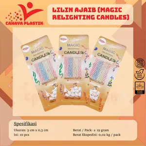 Lilin Magic Candle / Lilin Ajaib / Lilin Party Kue Ulang Tahun 1 Pack ( 10 Pcs )