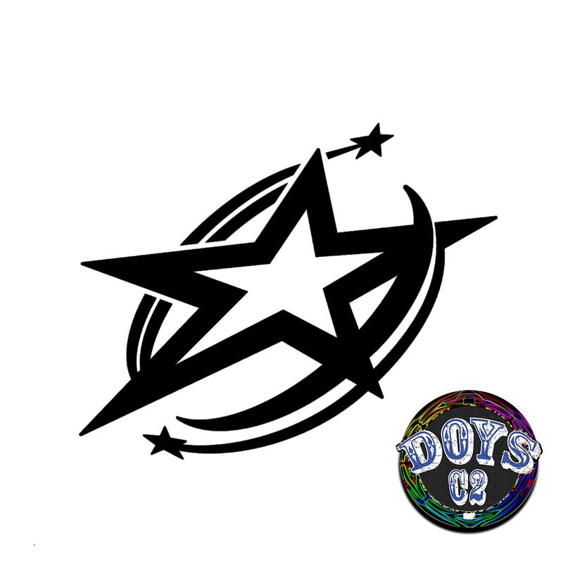 2 PCS STIKER BINTANG 1 SET KIRI KANAN KEREN MURAH Motorcycle Sepeda 5