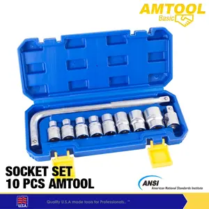 Amtool Basic Socket Set 10pcs 6PT Amt8859012