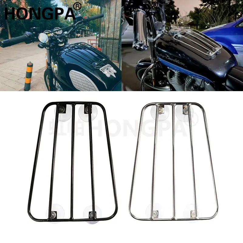 Motorcycle Fuel Tank Rack Universal Suction Cup Luggage HolderMotorcycle Fuel Tank Luggage Rack Shelf With Strong Suction Cup
