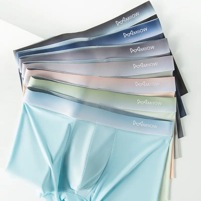 4Pcs&8pcs Briefs Men's smooth underwear, ultra-thin ice silk, antibacterial, AAA antibacterial crotch, 24 hours dry.